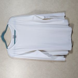 04504 Chico's ecru bateau shirttail long sleeve sweater 3 XL NWT